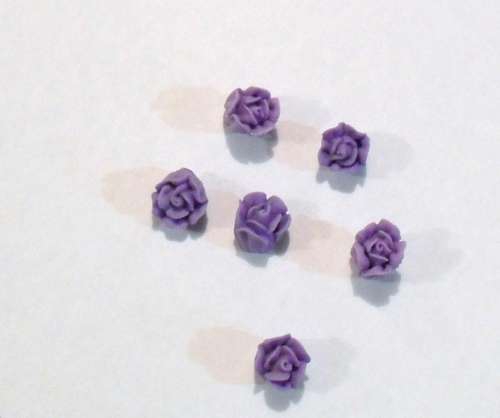 Purple Icing Roses - 15 mm - Click Image to Close